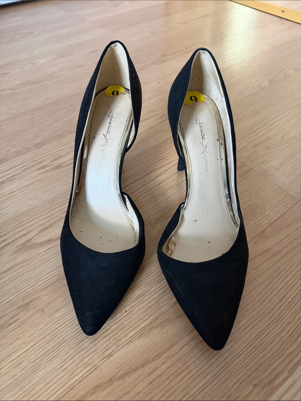 Jessica Simpson Black Pointed D'Orsay Heels